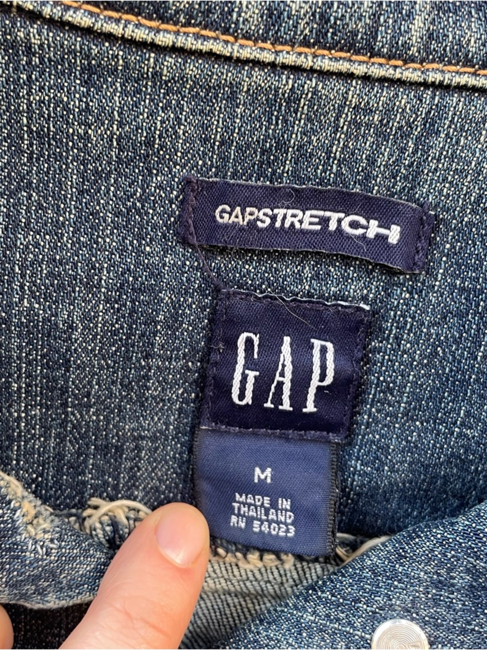 Vintage Gap Stretch Denim Jean Jacket - M - Picture 3 of 8